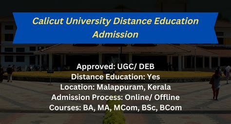 calicut university distance education pareeksha bhavan|Calicut University Distance Education: Admissions 2024, Fees Structure.
